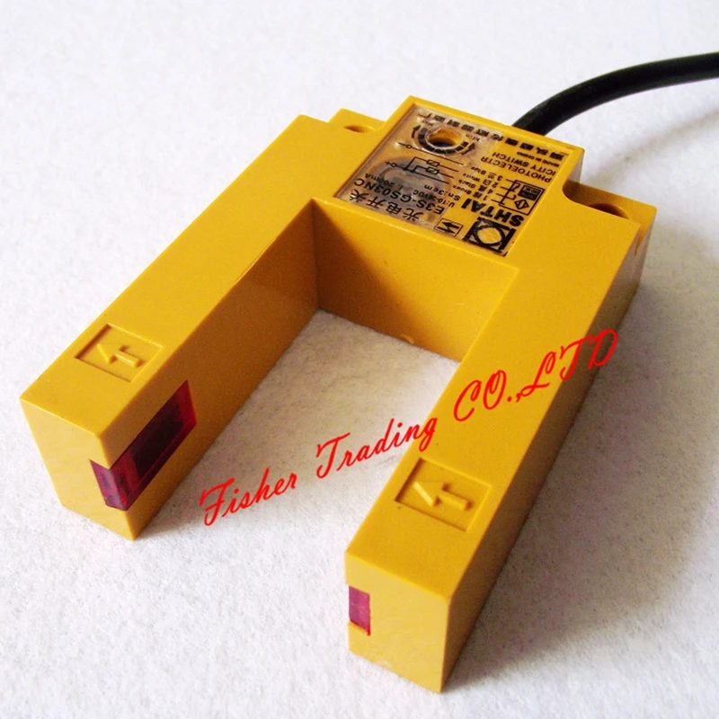 

U shaped rectification sensor for packing machine,30mm width groove type photoelectric switch, npn NO+NC, DC10-36V