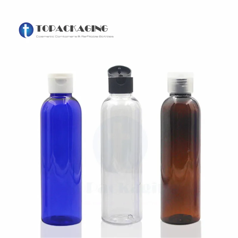 30PCS*150ML Flip Screw Cap Plastic Bottle Small Essential Oil Refillable Cosmetic Container Empty Makeup Packing Serum Shampoo 20pcs 250ml screw cap bottle transparent plastic cosmetic container empty shampoo lotion shower gel serum refillable packing