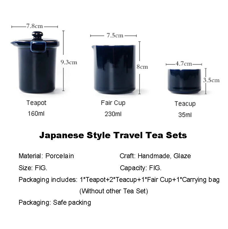  Zen Japanese Style Portable Travel Outdoor Kung Fu Tea Sets Creative Quick Cup 1 Teapot 2 Teacup 1F