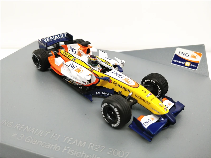 1:43 ING 2007 Renault Force Индия команда R27 гоночный литой под давлением модель автомобиля миниатюрный автомобиль