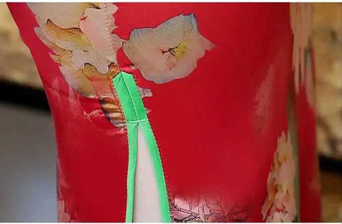 Короткие Стиль Для женщин 'размеры s и m ini традиционный ченсам Китайский шелковый атлас Qipao платье Vestido Размеры s m L XL XXL XXXL 4XL 27558A