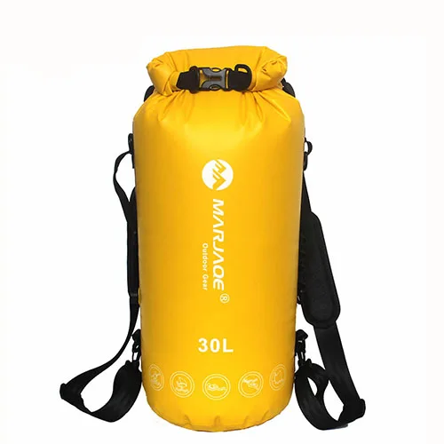 yellow 30L MARJAQE 30L Muitifunctional прочный Сверхлегкий Рафтинг Кемпинг походный плавательный водонепроницаемый мешок сухая сумка наборы для путешествий на открытом воздухе - Цвет: yellow 30L