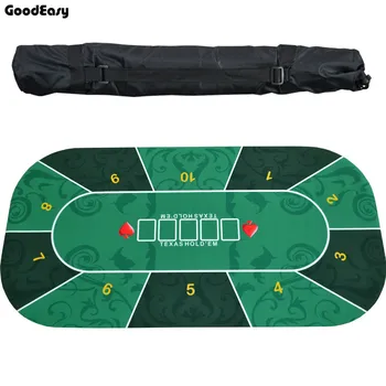 

1.2m Green Texas Hold'em Poker Suede Rubber Table Cloth Table Top Digital printing Casino Board Game Poker Accessory