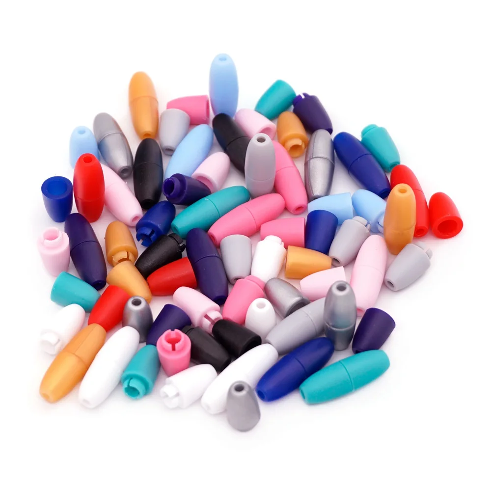 Sutoyuen 10 шт. безопасные пластиковые Отрывные застежки для DIY силиконовый для детей для прорезывания зубов ожерелье ювелирные изделия оторвать закрытие 2,5 мм отверстие - Цвет: Mix Color