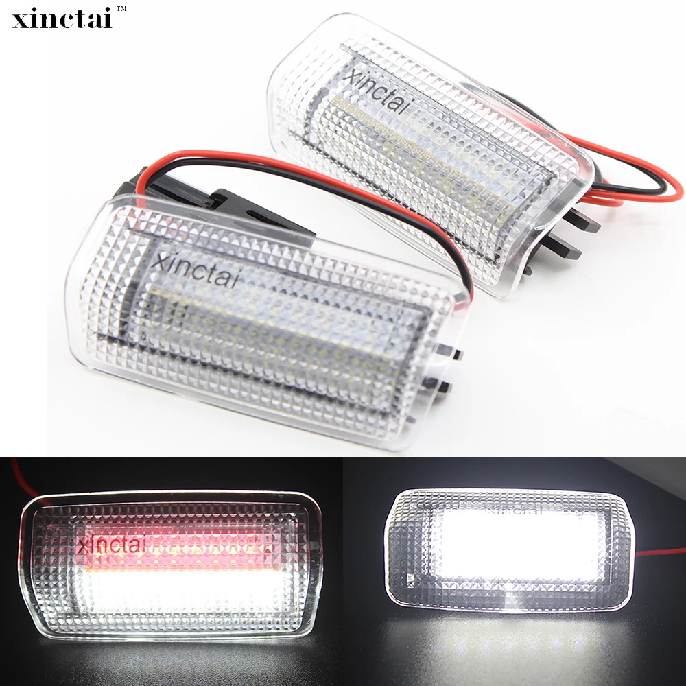 Двухцветный белый + красный светодиодный дверной светильник для Toyota