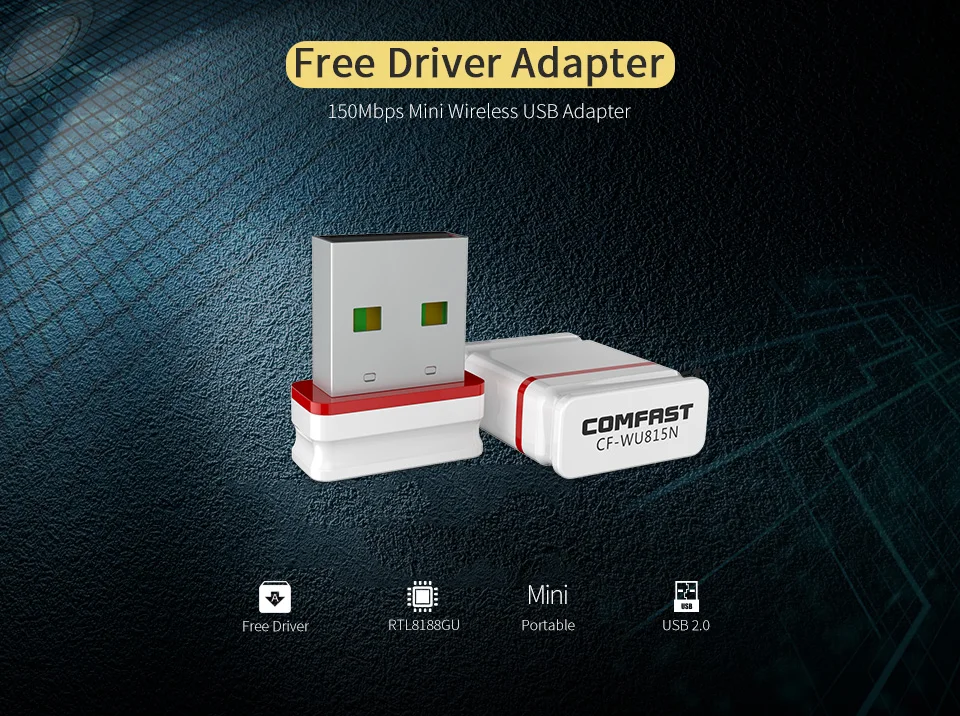 

Comfast CF-WU815 Free Driver Mini Wifi Wireless Adapter 150mbps Wifi receiver 802.11n usb Lan adapter wi-fi network card