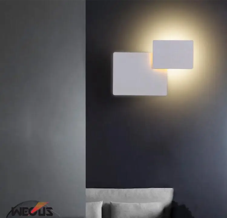 Настенные лампы Белый AC85-265V настенный светильник для помещений светодиодный настенный светильник для спальни вращающийся позолоченный металлический светодиодный бра