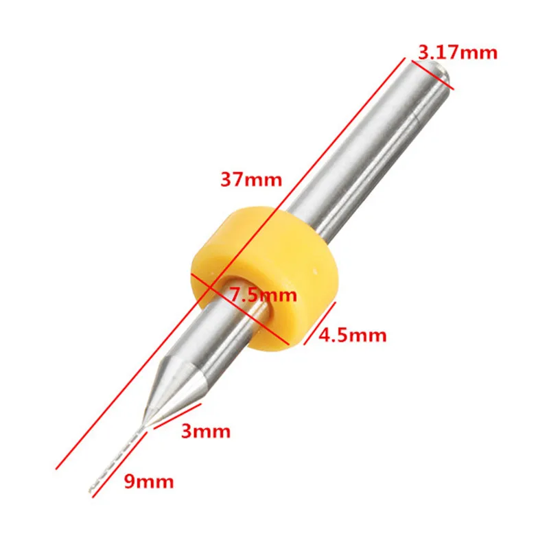 50 шт. сверла Инструменты Карбид вольфрама микро сверла набор гравировальных инструментов для печатной платы 0,25+ 0,3+ 0,35+ 0,4+ 0,45 мм