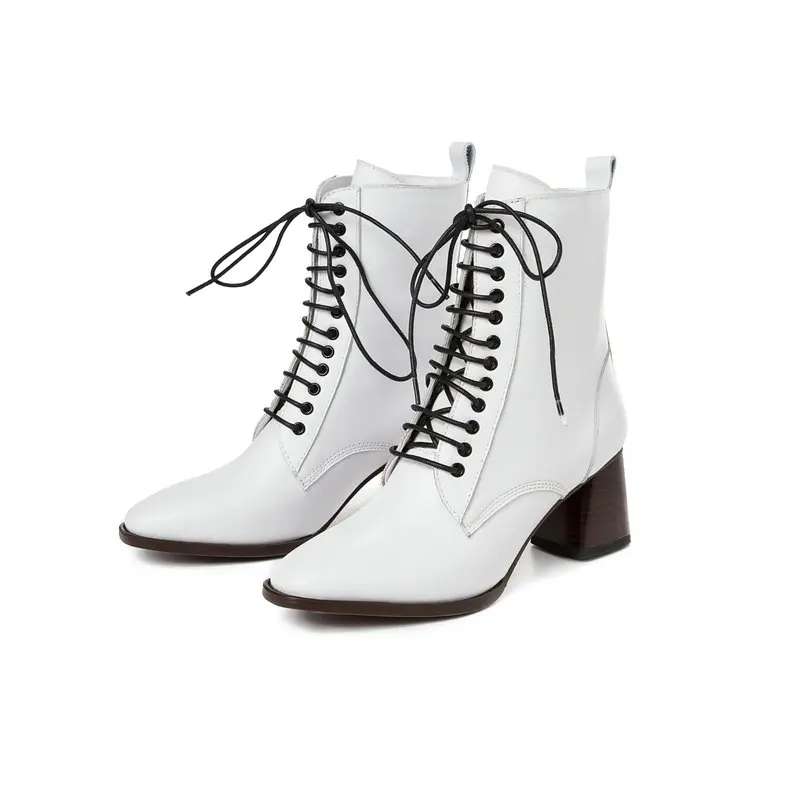 Salu/2019 г. ботинки наивысшего качества женские ботильоны женская обувь из натуральной кожи на высоком каблуке с острым носком женские теплые