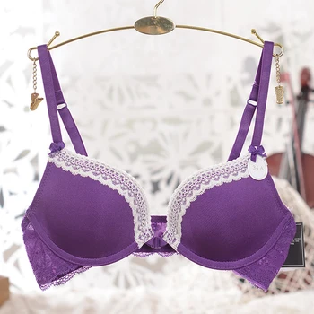 

Girls' Pretty Lace Boost Padded Bra Sleeks Contour BH Front Closure Beautiful Lace Back Convertible Straps Young Profile