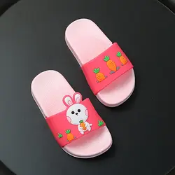 Дети Женские тапочки обувь летние детские домашние сандалии Ванная комната шлепанцы на нескользящей подошве домашняя обувь для мальчиков