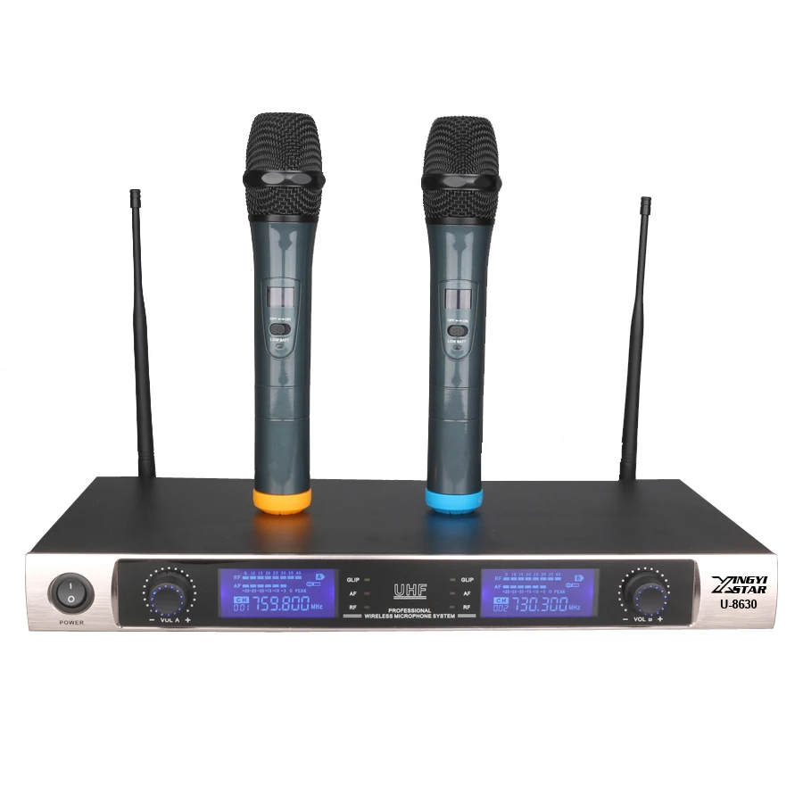 Kabellose Mikrofone10 Kanal UHF Funkmikrofon Handheld Karaoke DJ mit Empfänger 