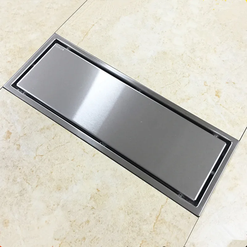 

Two choices stainless steel Bathroom Shower Floor drain hair catcher 300 x 110mm
