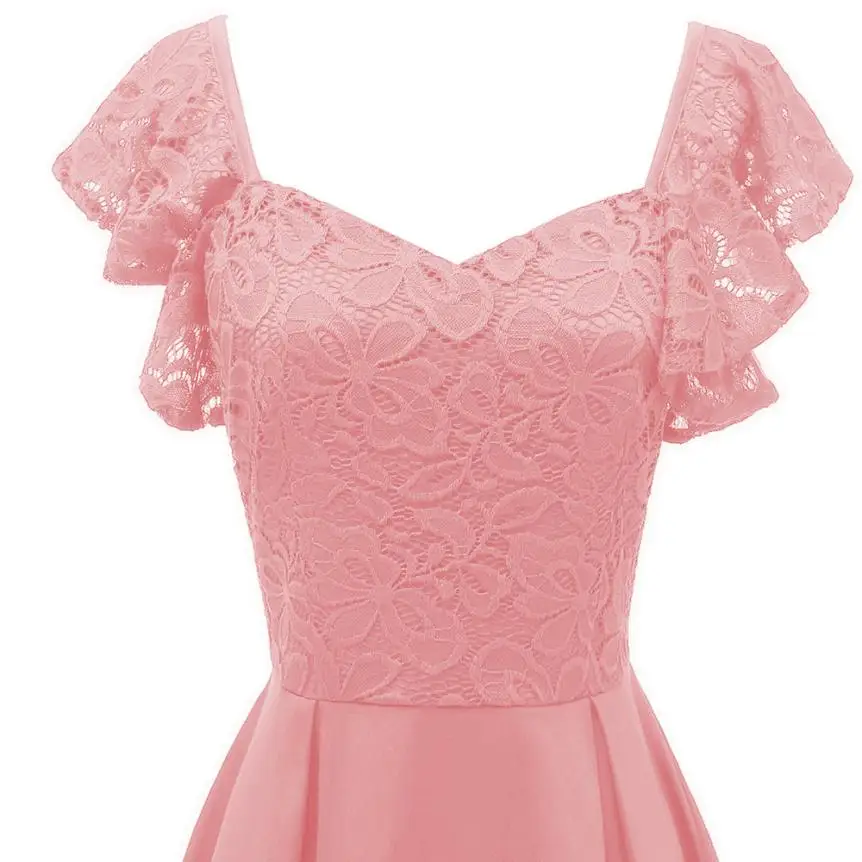 KANCOOLD/женское винтажное платье принцессы с цветочным кружевом, коктейльное платье без рукавов с круглым вырезом, вечерние женские платья 2018AUG7
