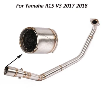 

R15 V3 Match 51MM connecting tube Full Exhaust Motorcycle System Muffler with Connection Link Pipe Slip on For Yamaha R15 V3