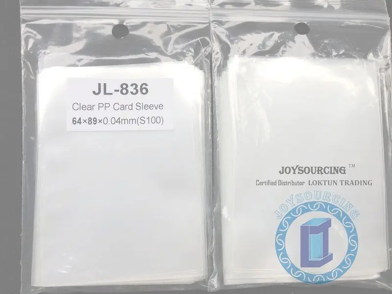 100pcs/pack clear Card Sleeves JL 836(64x89 S100) for 62x87mm medium size Board game cards ...