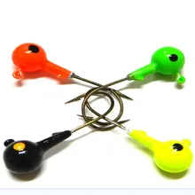 KKWEZVA 5 шт./партия 7 г привести голову крюк джиг Рыба рыболовный крючок для мягкой приманки