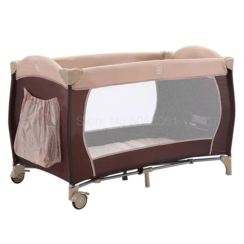 Европейская портативная детская кровать, многофункциональная Складная игровая кровать для новорожденных, складная кровать для путешествий