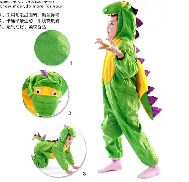 Kid Unisex Animal Dinosaur Cosplay Jumpsuit Green Dtegosaurus Cosplay Set Disguise For Carnival Halloween Cosplay Costume Kid Unisex Animal Dinosaur Cosplay Jumpsuit Green Dtegosaurus Cosplay Set Disguise For Carnival Halloween Cosplay Costume