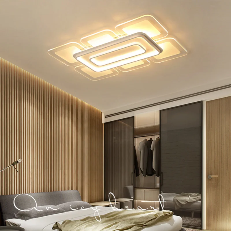 

New Design Acrylic led Chandelier For Living Room Bedroom Study Room 110V 220V Dimmable+RC Modern Chandelier Free Shipping
