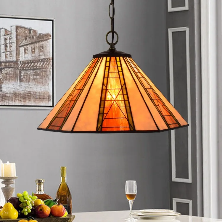 16inch Tiffany Baroque Stained Glass Suspended Luminaire E27 110-240v Chain Pendant Lights For Home Parlor Dining Bed Room | Лампы и