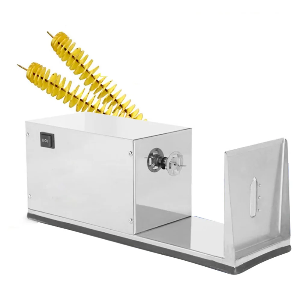 GZZT Electric Tornado Potato Spiral Cutter Stainless Steel Spiral Potato Slicer Potato Tower Making Twist Shredder