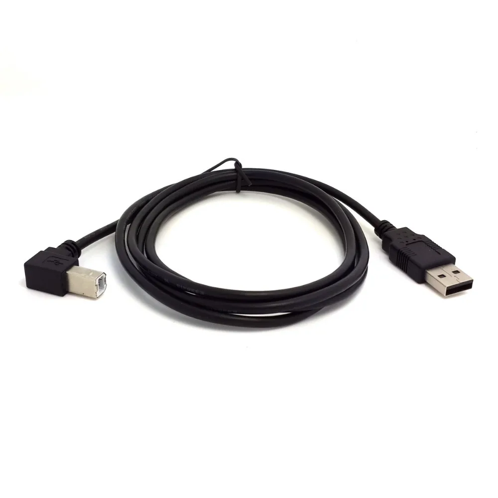 

CYDZ USB 2.0 A Male to B Male Down angled 90 degree Printer scanner HDD cable 1.5m