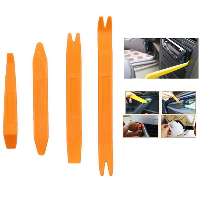 12pcs/set Plastic Car Door Clip Panel Trim Dash Radio Audio Removal Pry Tool Kit