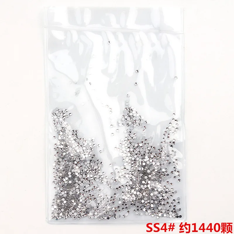 Лучший супер Блеск Стразы Кристалл AB SS3-SS40 1440 шт. Nail glass Nail Art Стразы украшения для ногтей