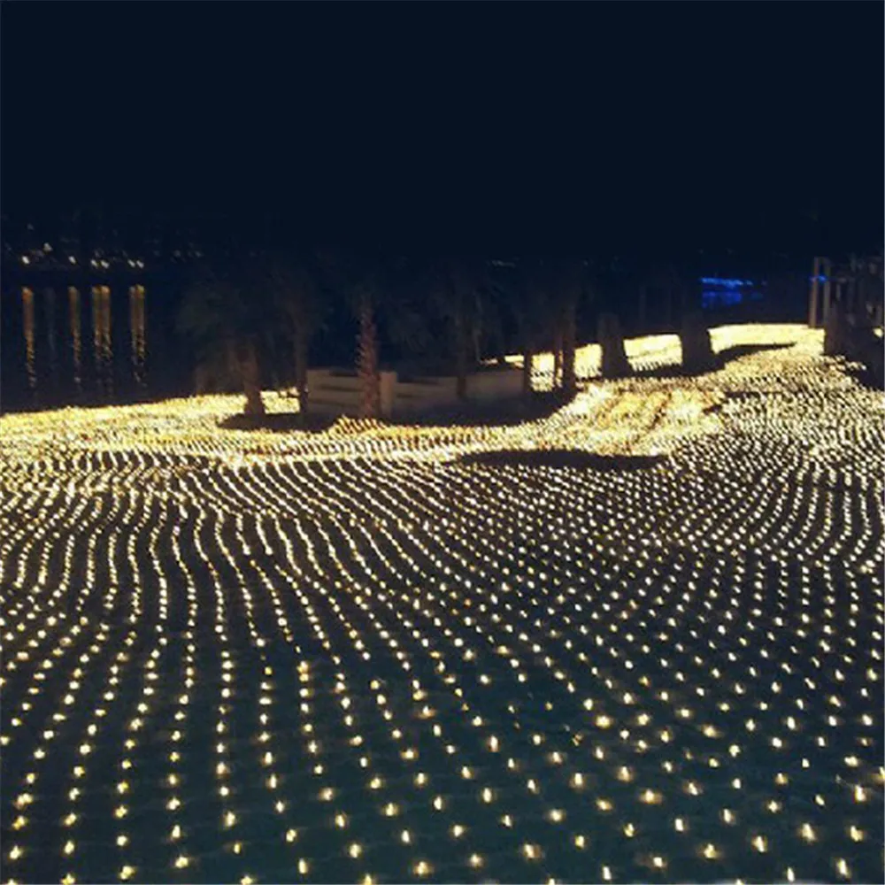 

Kmashi Waterproof Outdoor 4*6M 672L Large Net Light Fishing Mesh Net String Tree-Wrap Twinkle Lighting White/Blue/Warm White/RGB