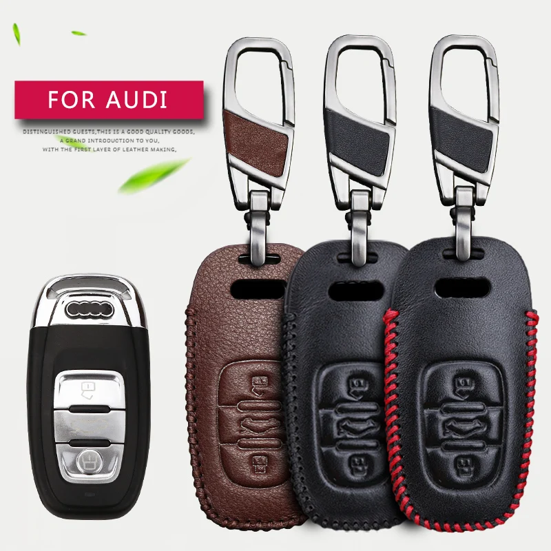 Buy Genuine Leather Car Key Case Cover Keyring For