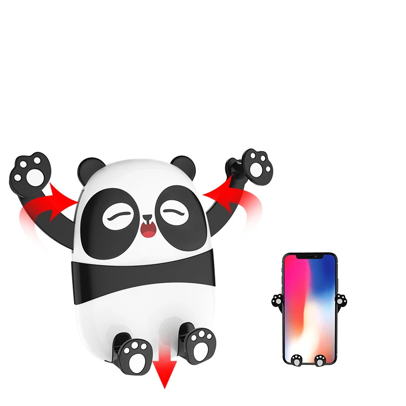 1 Pac Автомобильный держатель для телефона универсальный держатель для мобильного телефона Автомобильный держатель для крепления с пандой мультяшный Автомобильный кронштейн Пять цветов на выбор