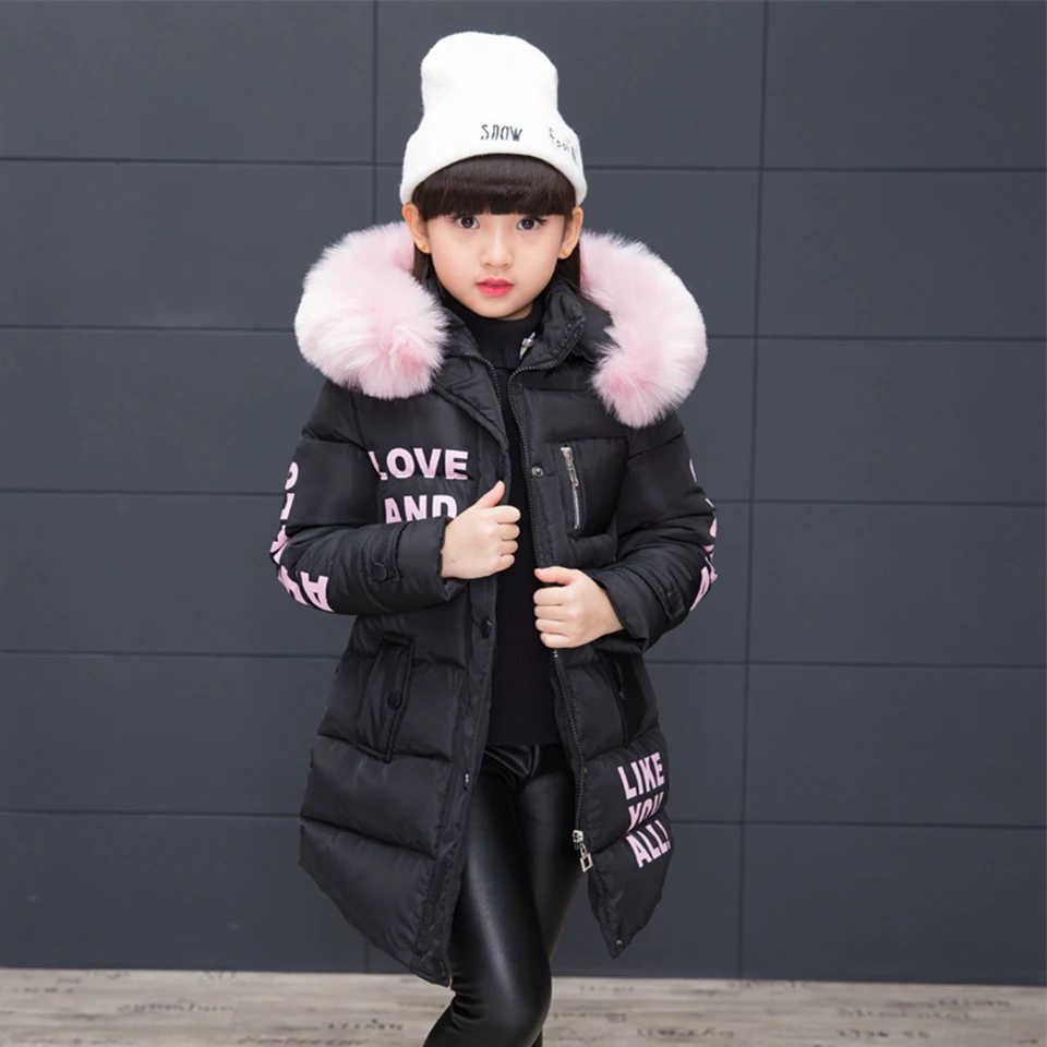 Детская зимняя куртка на подкладке из хлопка детская одежда теплая хлопковая Куртка парка для девочек, зимнее пальто для маленьких девочек
