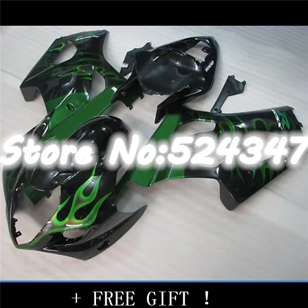 

Injection Hey-For K3 GSX R1000 2003 2004 GSXR 1000 GSX-R1000 03-04 GSXR1000 K3 03 04 Green Black Full Fairing for Suzuki