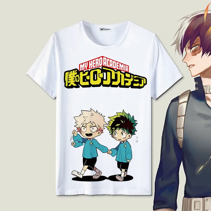 CostumeBuy аниме мой герой Академия Boku No Hero Academia футболка Deku топы белые футболки футболка izuku midoriya Adut Man women - Цвет: 14