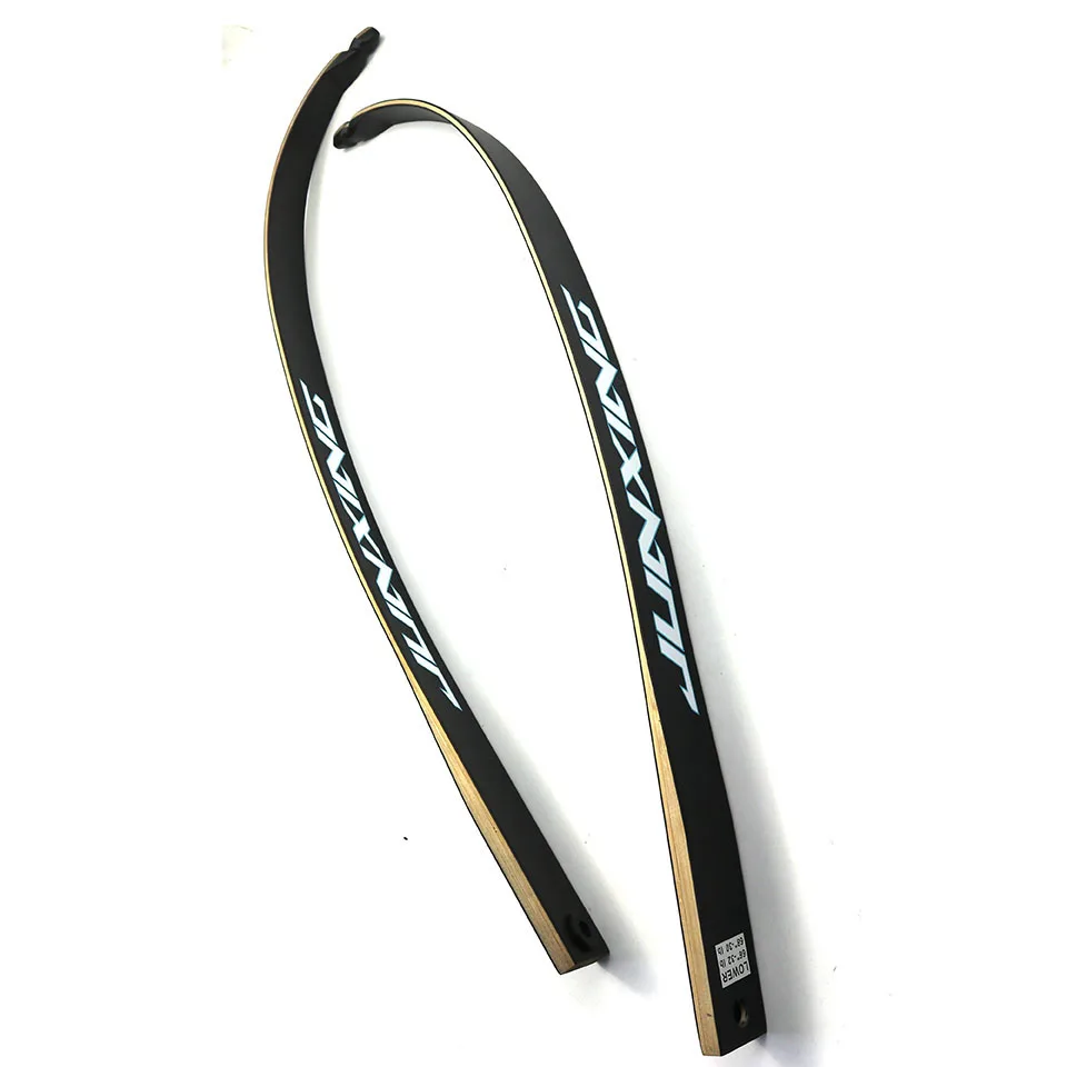 

1 Pair High Quality Take Down Recurve Bow Limbs 20-32 lbs With Maple Wood Backed High Strength Fiberglass Limbs