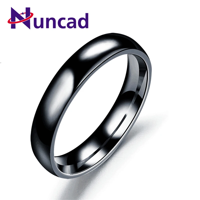 4MM Classic Wedding Ring Simple Smooth Surface Stainless Steel Couple Rings Wholesale Rings