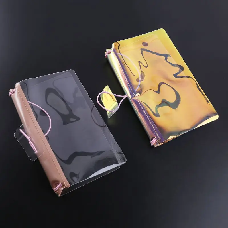 

PVC Binder Transparent Notebook Diary Note Book Planner Cover Scrapbook Case School Office Supplies Collection Gift