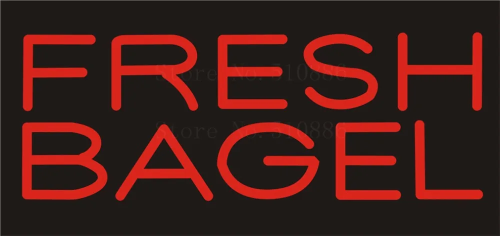 

NEON SIGN For Fresh Bagel Bake Beer Wine Real GLASS Tube BAR PUB Disco Signboard Display Decorate Store Shop Light Signs 17*14