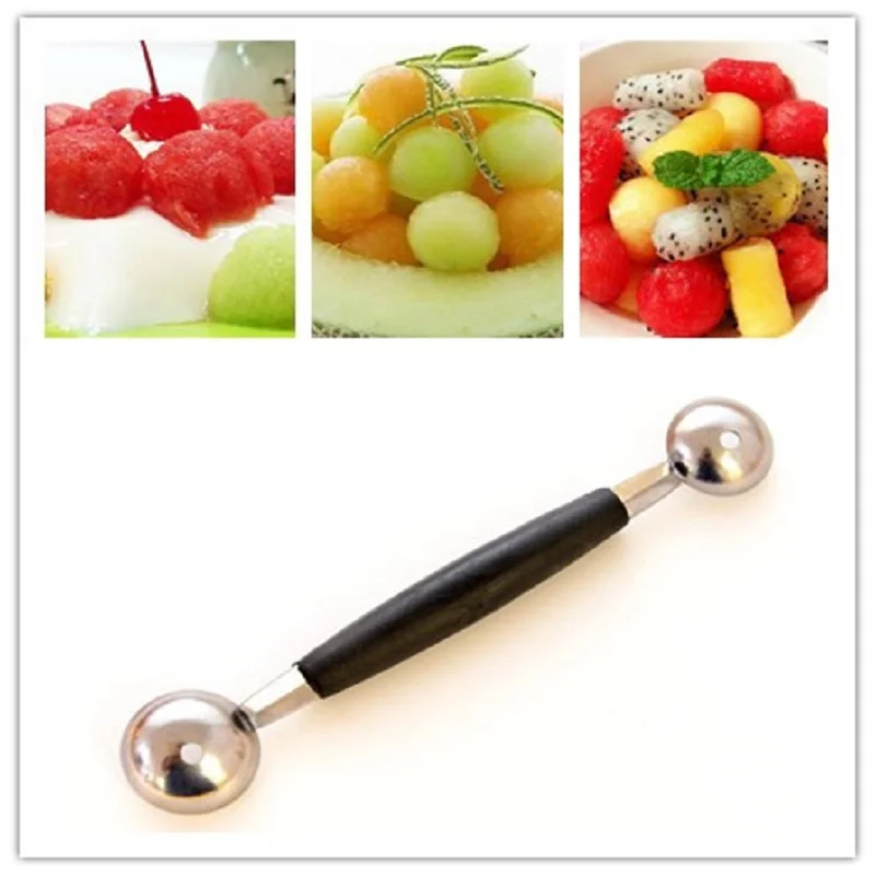 

Stalinless Steel Multifunction Dual Double-end Melon Ice Cream Spoon Sorbet Dessert Dig Ball Spoon Fruit Scoop Kitchen Cook Tool