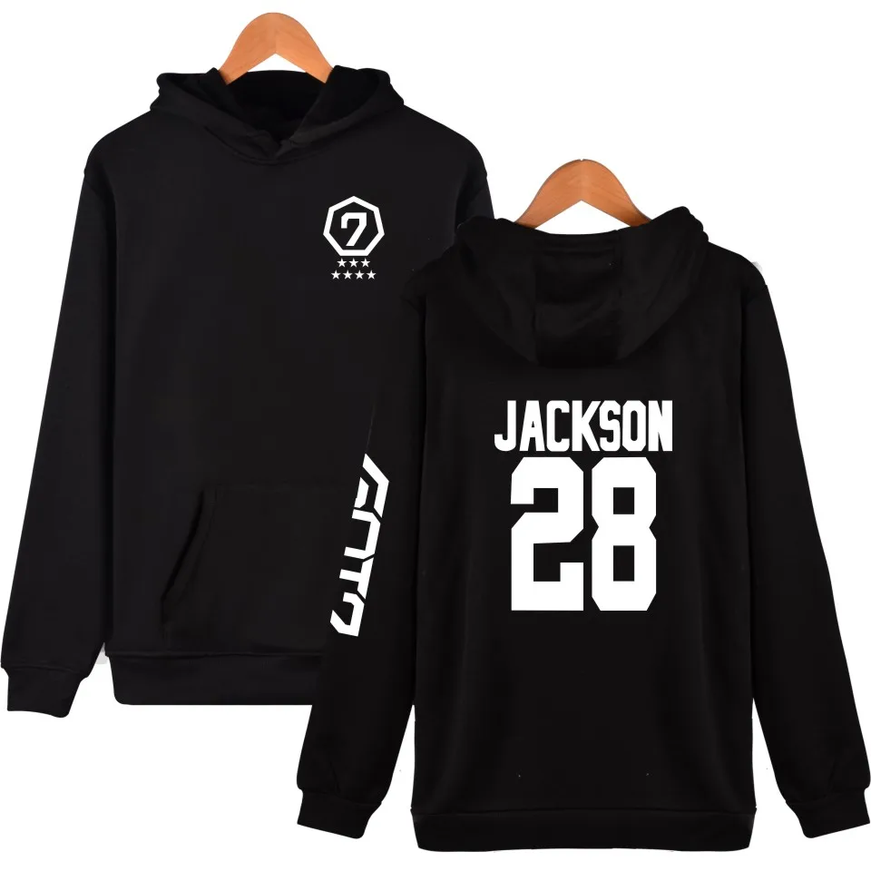 

Fashion Hoodies Men Women Pullover Got7 K-pop Hip Hop harajuku Hooded Sweatshirt pocket long sleeve tracksuit Tops plus size 4XL