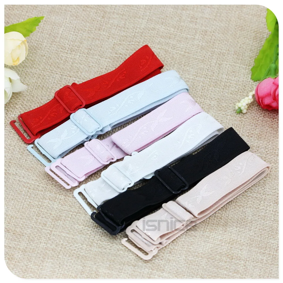 

1 pair 1.8cm width Ladies fashion Girl bra straps Style ADJUSTABLE BRA BELT SHOULDER STRAP multi color desgin intimate goods