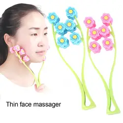 Портативный массаж подтяжка лица ролик цветок Форма эластичные против морщин лица Lift для похудения лицо для коррекции контура лица