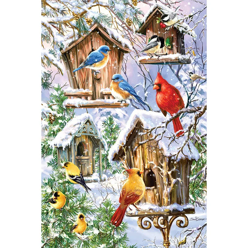 

100% Full DIY 5D Diamond Painting Winer Bird Nest Cross Stitch Diamond Embroidery Patterns rhinestones Diamond Mosaic KBL