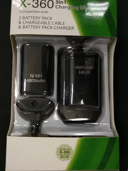 

2x 4800mAh Battery Pack +Charger Cable for Xbox 360 Wireless Controller Gamepads Battery Pack for Xbox360 Bateria Replacement