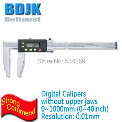 

0~1000mm Digital Vernier Calipers without Upper Jaws Vernier Calipers Measuring Tool +/-0.05mm Limit Error
