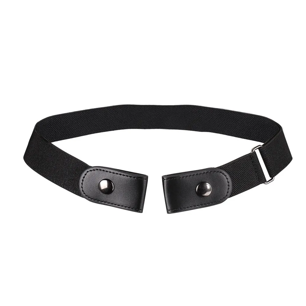Buckle-free stretch belt invisible casual elastic waist leather belt