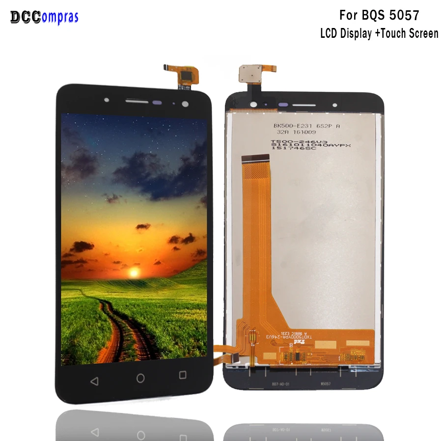 Skup Dla BQ BQS 5057 Strike 2 wyświetlacz LCD ekran dotykowy Digitizer zgromadzenie dla BQ 5057 wyświetlacz części telefonu ekran LCD darmowa narzędzia