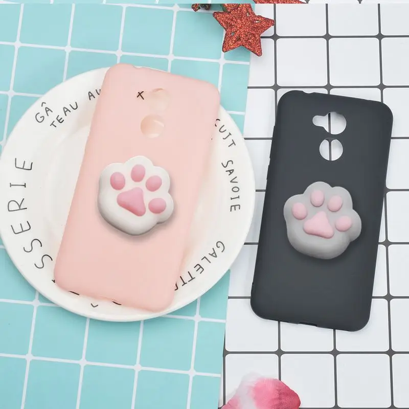 Чехол для Huawei Honor 6a 6 dli-tl20r 3D Squishy Cat лапы крышка 6X/Коврики 9 lite/ gr5 2017 конфеты