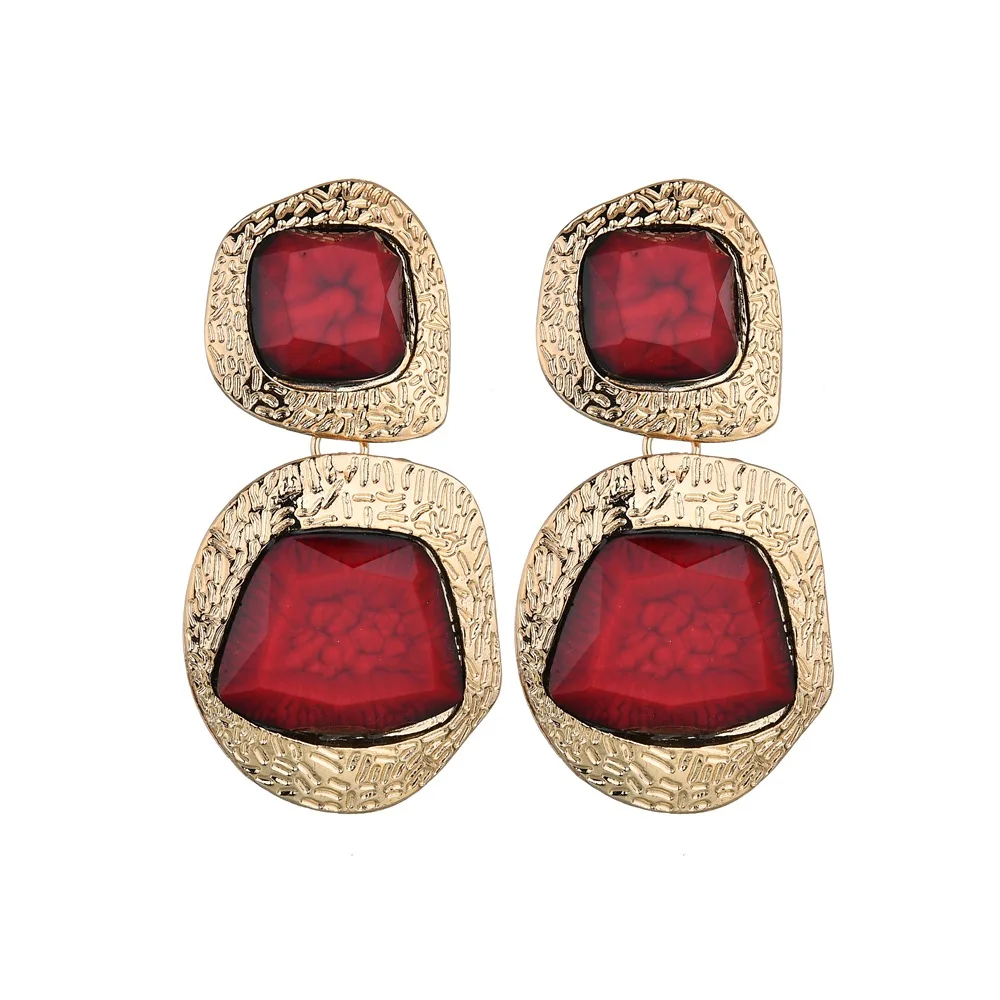 MissCyCy, серьги из полимерного камня для женщин, Преувеличенные геометрические большие серьги, подарки для свадебной вечеринки, модное очаровательное ювелирное изделие ZA